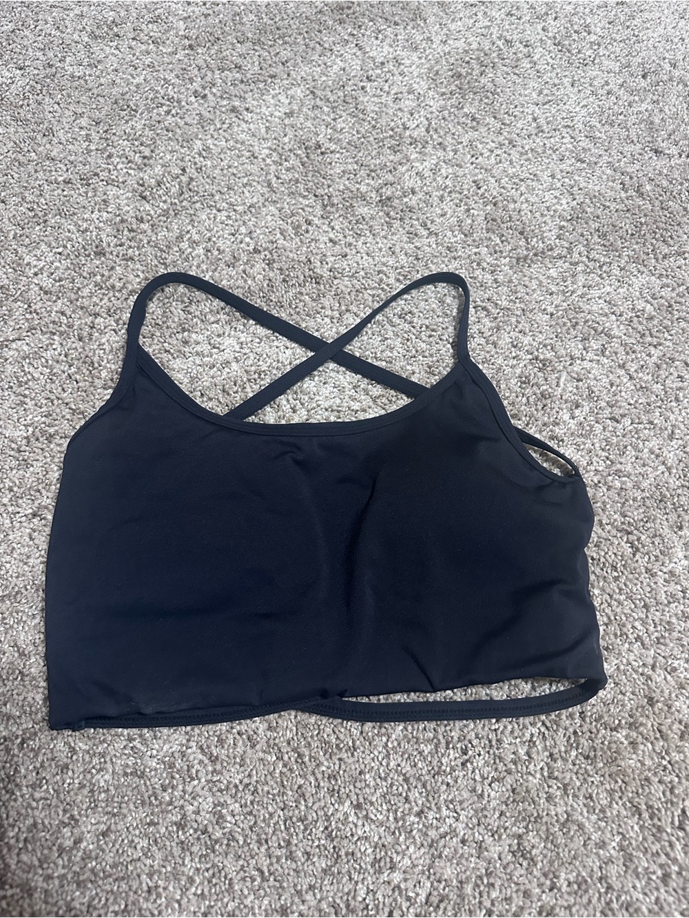 SHEIN Black Open Back Sports Bra
